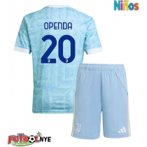 Camiseta Juventus Lois Openda #20 Visitante Equipación para niños 2025-26 manga corta (+ pantalones cortos)